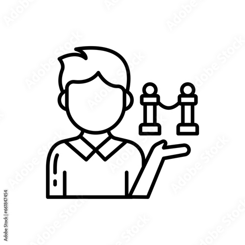 Exhibition Designer icon in vector. Illustration