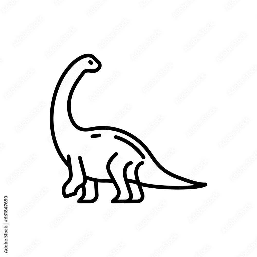 Obraz premium Diplodocus icon in vector. Illustration