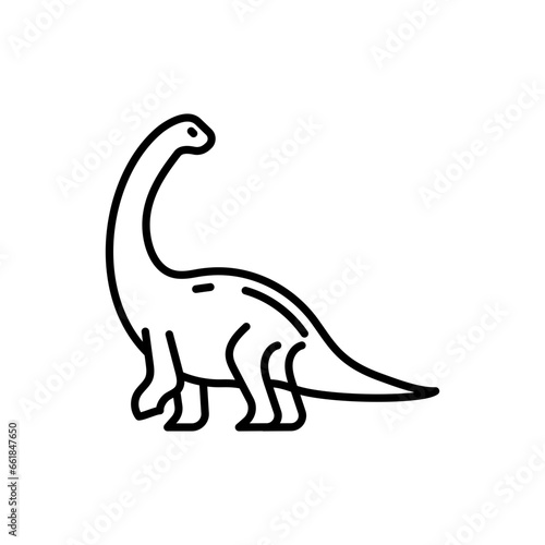 Diplodocus icon in vector. Illustration