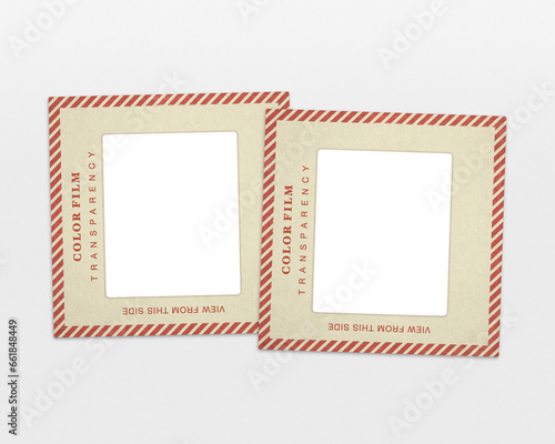 Vintage Transparent Film Photo Slide Mounts Overlay