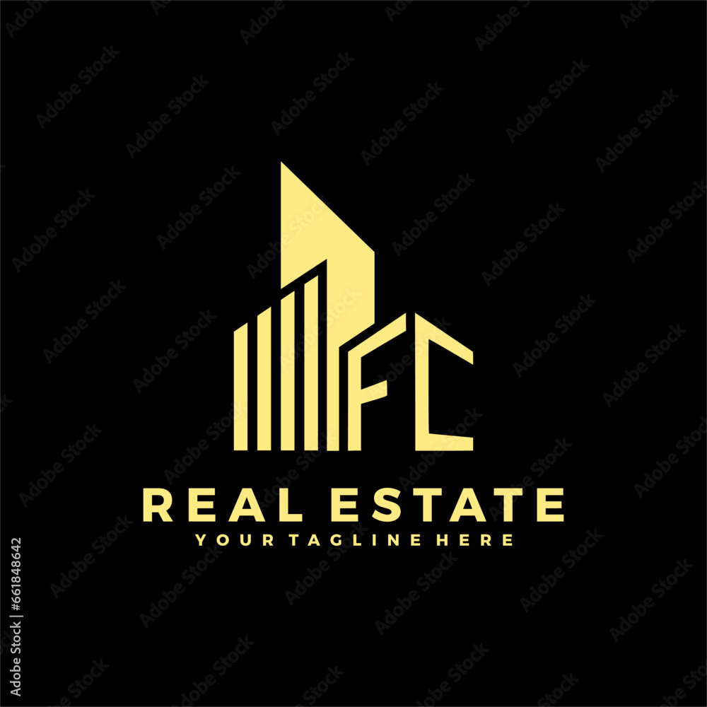 FC Initials Real Estate Logo Vector Art Icons and Graphics FC Initials Real Estate Logo Vector Art Icons and Graphics