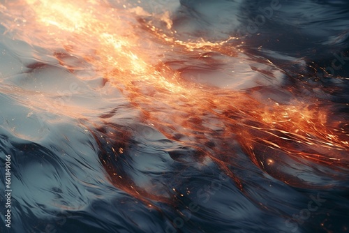 fire in the sea, Generative AI © Nino69