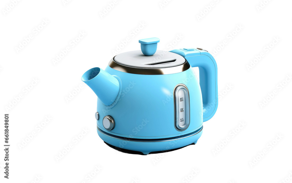 3D Cartoon of Electric Kettle on isolated background