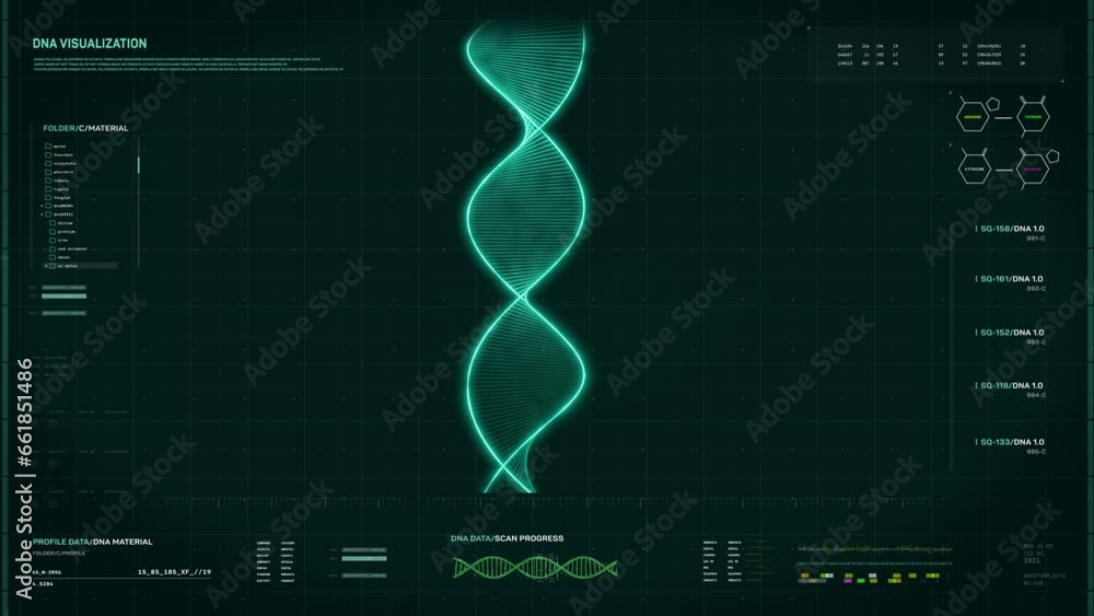 Virtual Dna Model Video „Molecular examination of the digital gene cells. Molecular ...