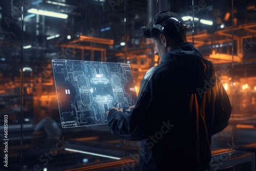 person using a tablet computer at work concept of digital transformation © 7oanna