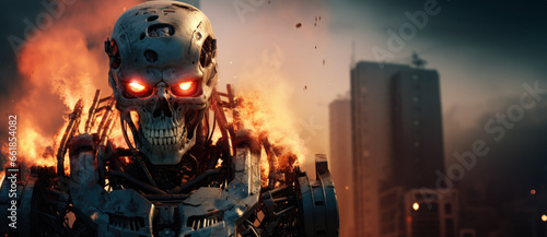 an evil enemy robot commences a war, setting the world on a path of chaos