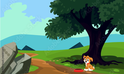 Dog Forest animation background