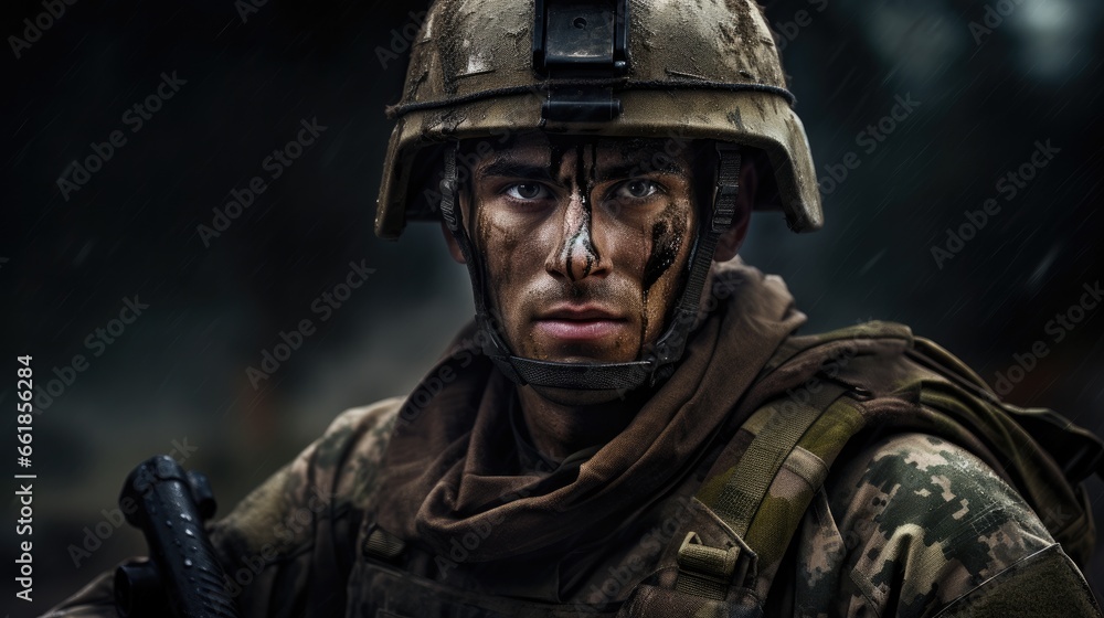 A soldier in a special military uniform