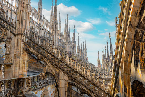 Roof of Milan Cathedral in Italy