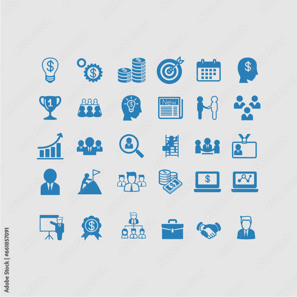 set of business icon vector set of business icon vector