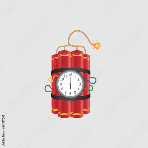 dynamite logo vector  icon illustration 