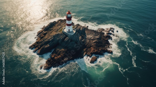 Fototapeta Naklejka Na Ścianę i Meble -  Aerial view of Lighthouse