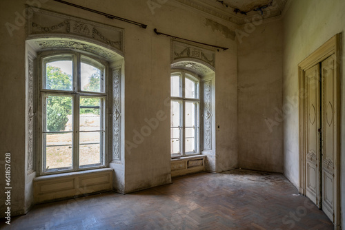 Abandoned haunted palace castle in Bożków in Lower Silesia, Poland © Arkadiusz