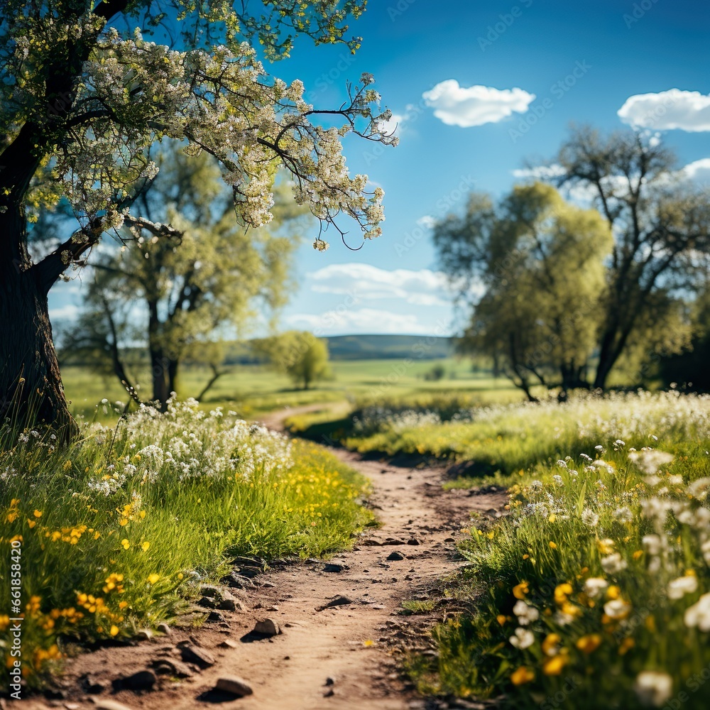 Spring landscape with a blurred focus. Nature is breathtaking. Spring landscape with a blurred focus. Nature is breathtaking.