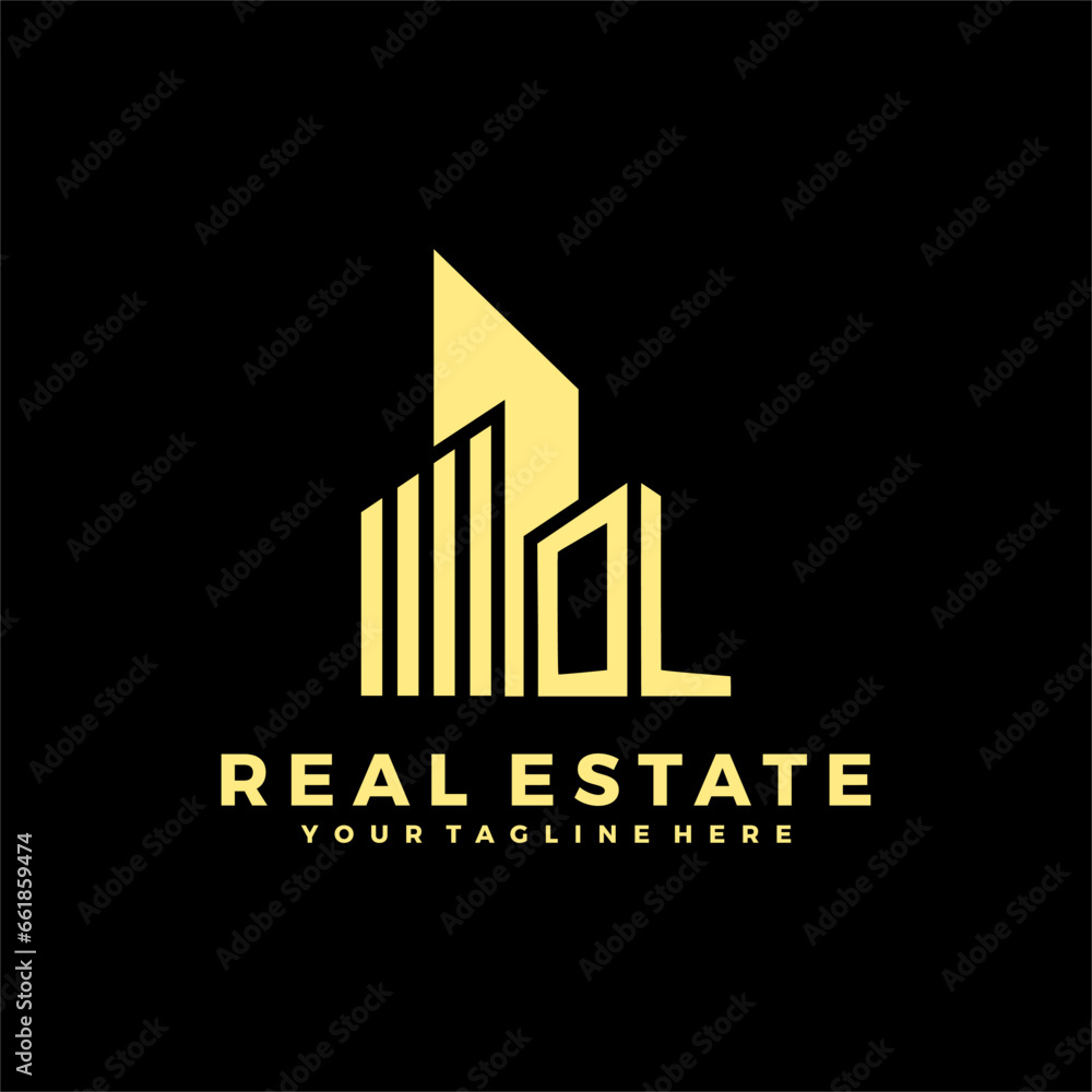 OL Initials Real Estate Logo Vector Art  Icons  and Graphics