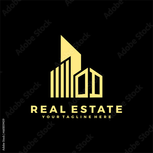 OD Initials Real Estate Logo Vector Art Icons and Graphics