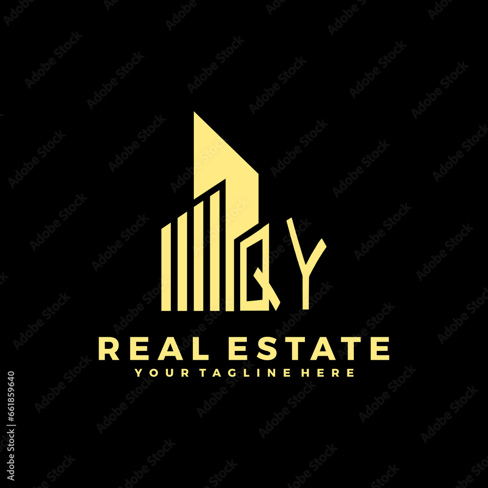QY Initials Real Estate Logo Vector Art Icons and Graphics QY Initials Real Estate Logo Vector Art Icons and Graphics