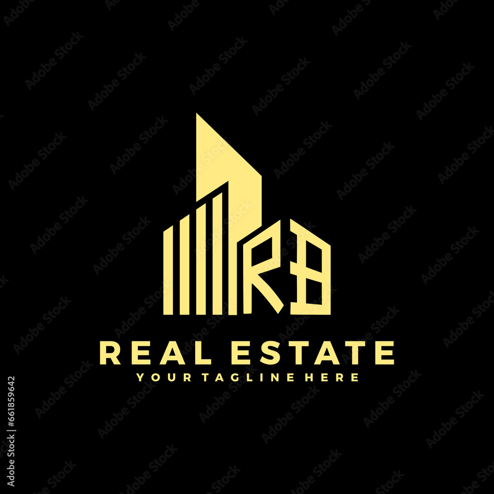 RB Initials Real Estate Logo Vector Art  Icons  and Graphics