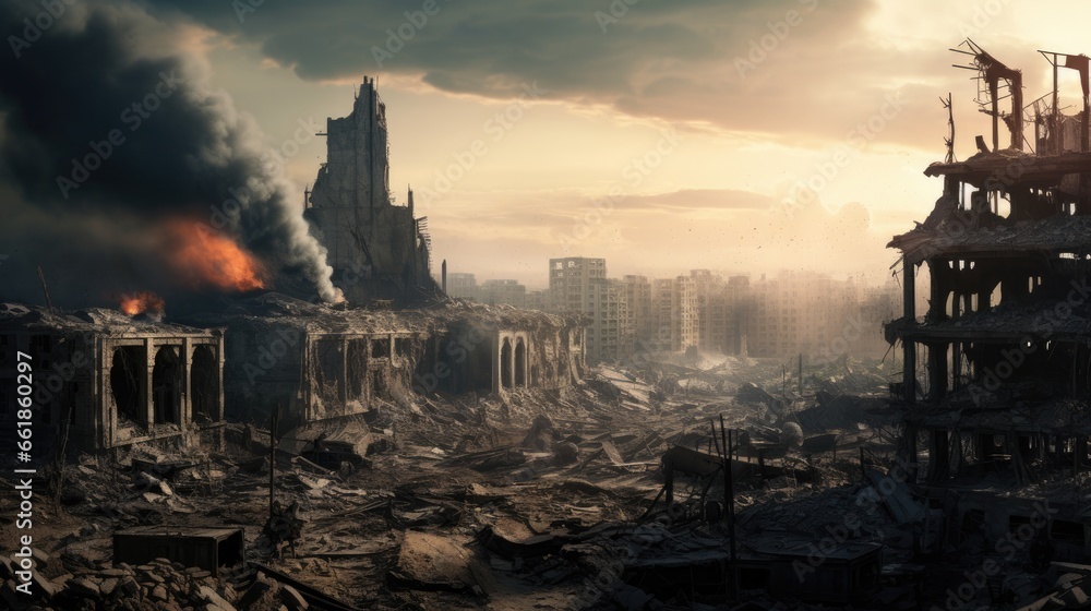City destroyed in war
