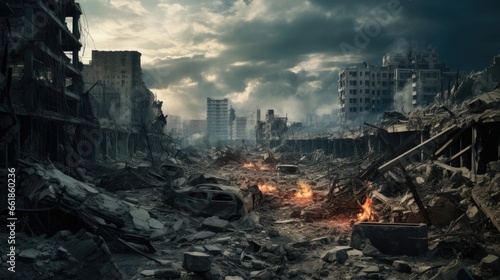City destroyed in war © Fly Frames