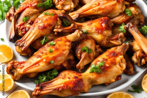  chicken wings with vegetables