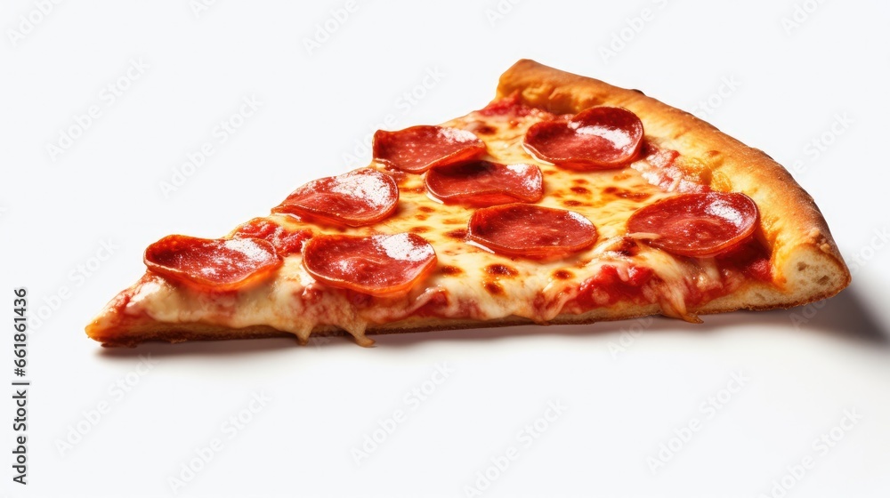 Delicious slice of pepperoni pizza Delicious slice of pepperoni pizza