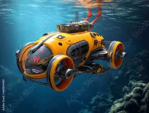 Futuristic Submarine Rescue Drones