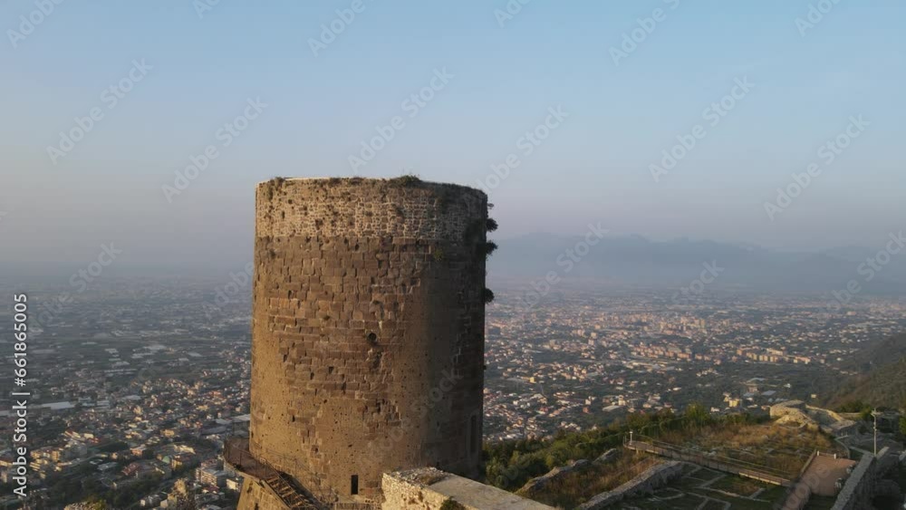 A castle in south od Italy was a military structure, in use from the 10th century. From here it is possible to see the entire wonderful south coast A castle in south od Italy was a military structure, in use from the 10th century. From here it is possible to see the entire wonderful south coast