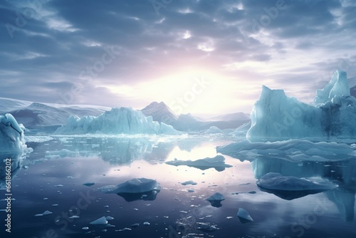 iceberg in polar regions, Generative AI © Nino71