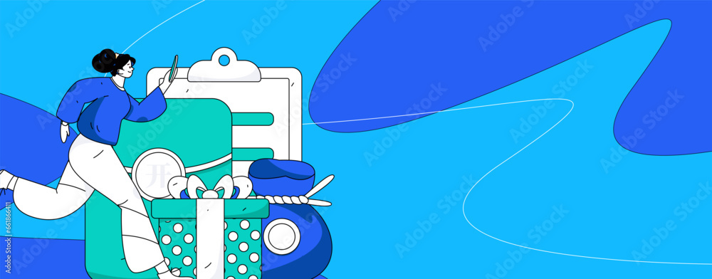 Use red envelopes to attract new customers and promote activity. Flat vector character concept illustration
Use red envelopes to attract new customers and promote activity. Flat vector character concept illustration