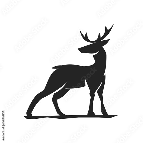 Deer logo template Isolated. Brand Identity. Icon Abstract Vector graphic