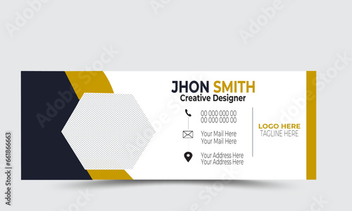 Modern email signature vector templates design.