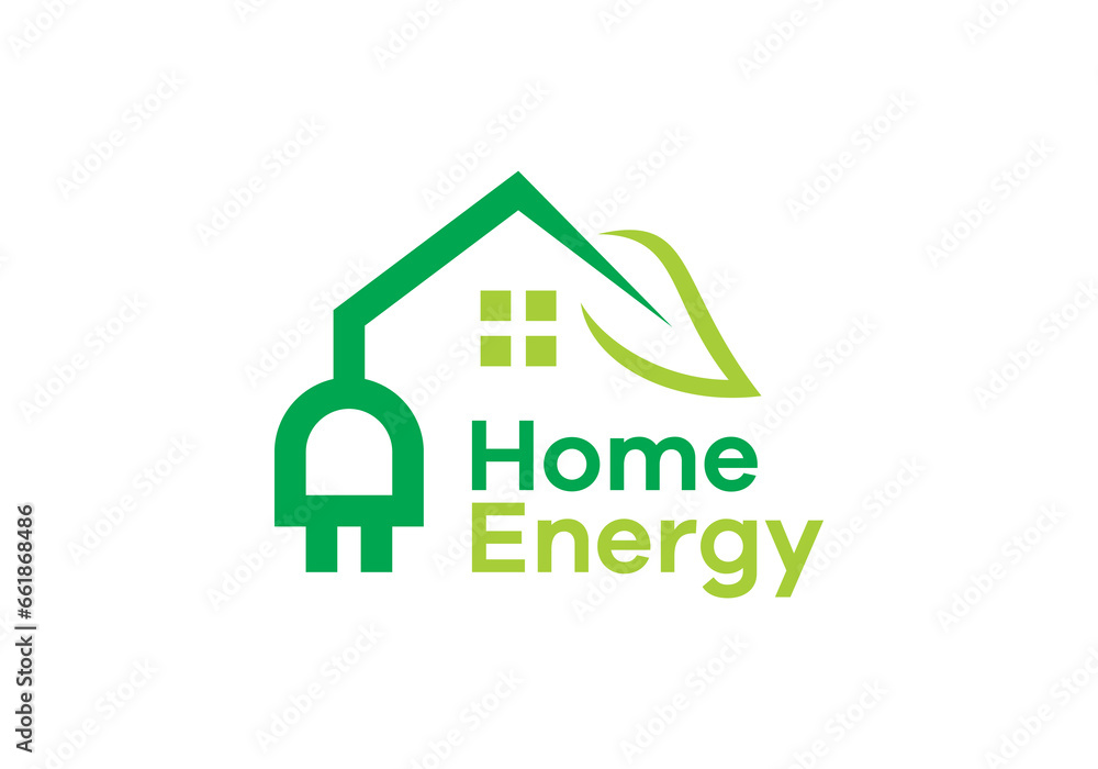 home plug logo design, eco energy with leaf vector template. home plug logo design, eco energy with leaf vector template.