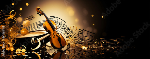 Foto Abstract classical music theme composition