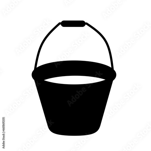 cement bucket vector on white background