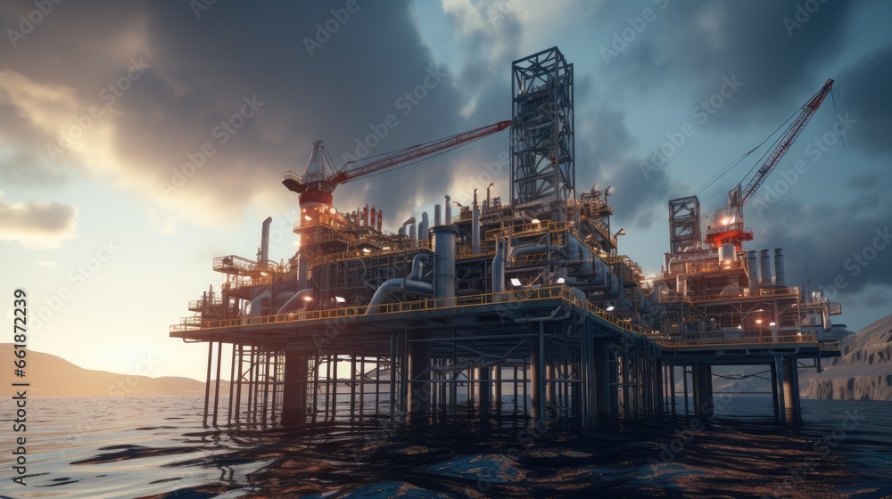 Offshore oil and gas platform 