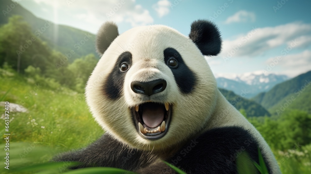 Obraz premium Panda in forest