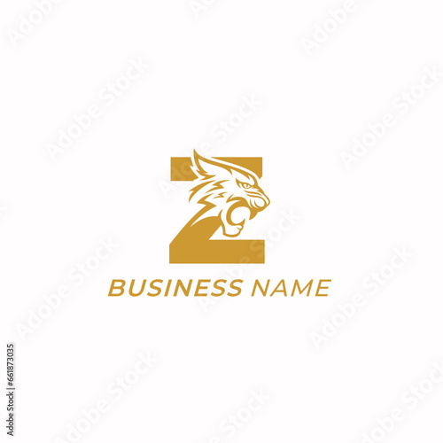 logo design creative letter Z and tiger