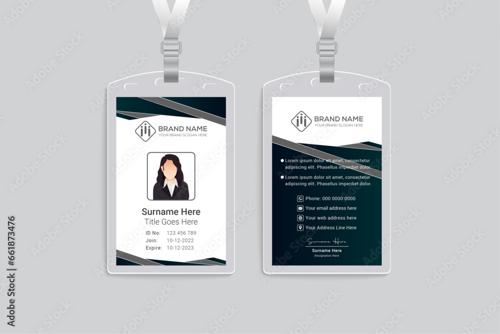 Corporate id card design for business Corporate id card design for business