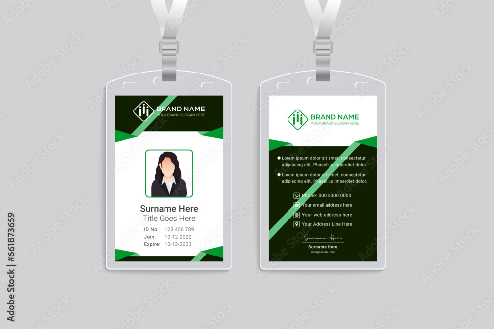 Obraz premium Creative modern professional id card vector design