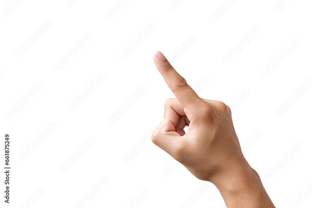 Hand pointing to the distance isolated on transparent background PNG