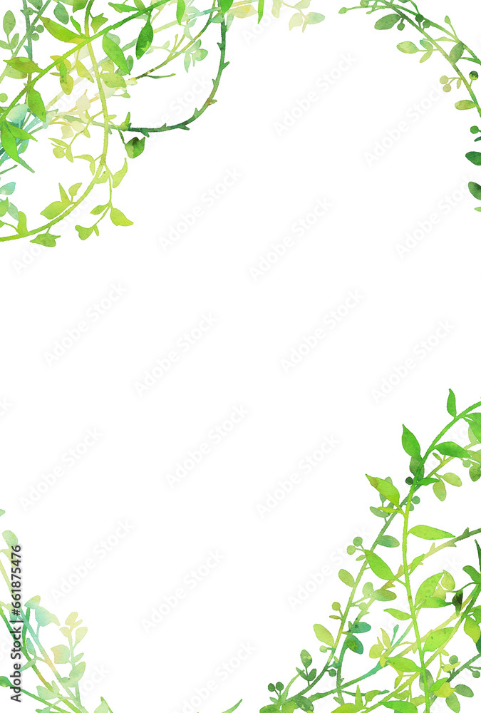 背景素材_水彩_植物