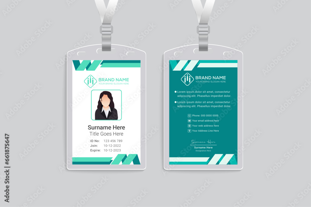 Obraz premium Elegant and modern id card design