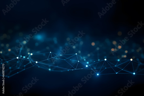 Abstract Network Web: Blue Illumination 