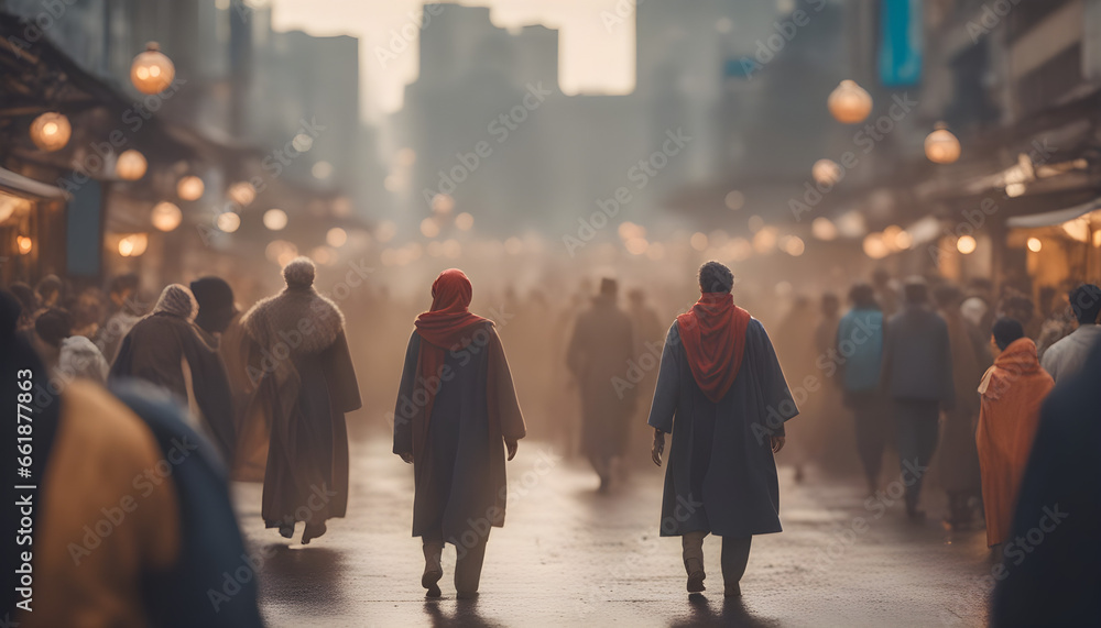 People walking in the city