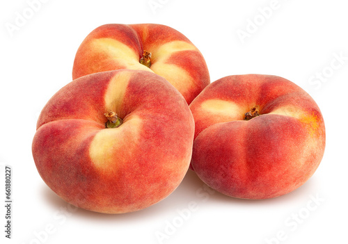 flat peach path isolated on white