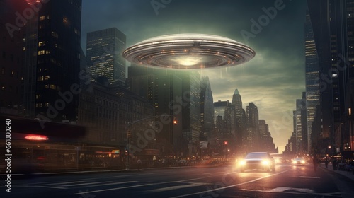 Photo UFO in city