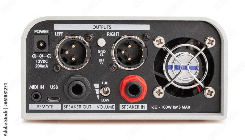 Fototapeta premium amplifier load box path isolated on white