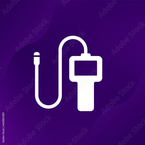 endoscope icon, inspection camera vector