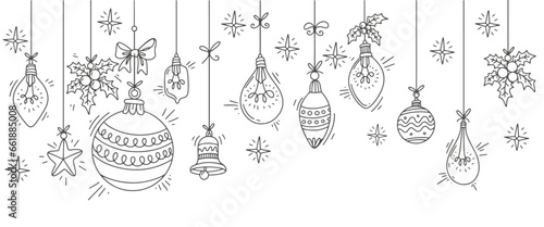 Photos Different hanging Christmas ornaments